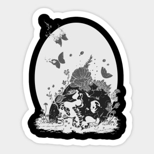 Life goes on - black Sticker